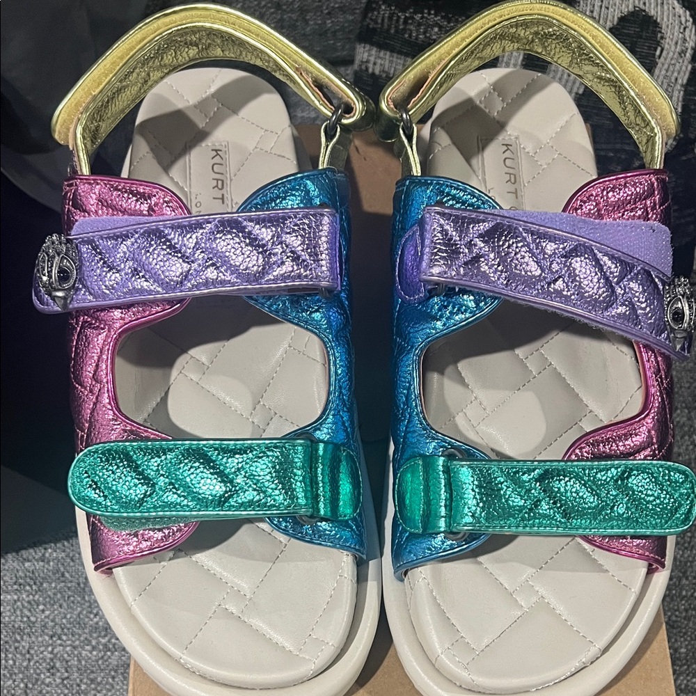 Kurt Geiger Women’s  Metallic Rainbow Sandals
